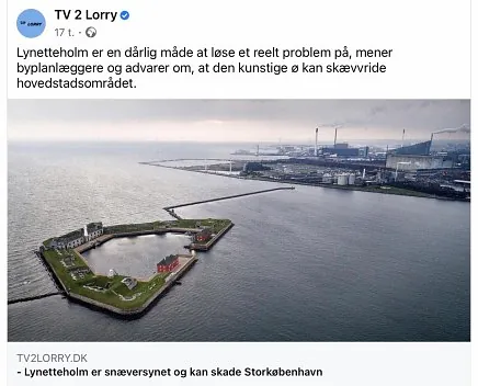 - Lynetteholm er snæversynet og kan skade Storkøbenhavn Det vil skade hovedstadsområdet som helhed, hvis Lynetteholm bliver anlagt og bebygget. Det mener Foreningen af Byplanlæggere, der foreslår, at man undersøger alternative byudviklingsområder.